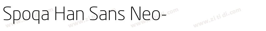 Spoqa Han Sans Neo字体转换